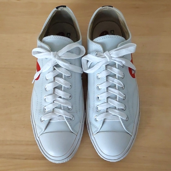 Converse x Comme des Garçons PLAY white leather sneakers - Picture 5 of 16
